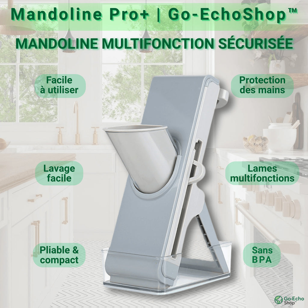 Mandoline multifonction compacte en cuisine – design pratique Go-EchoShop™